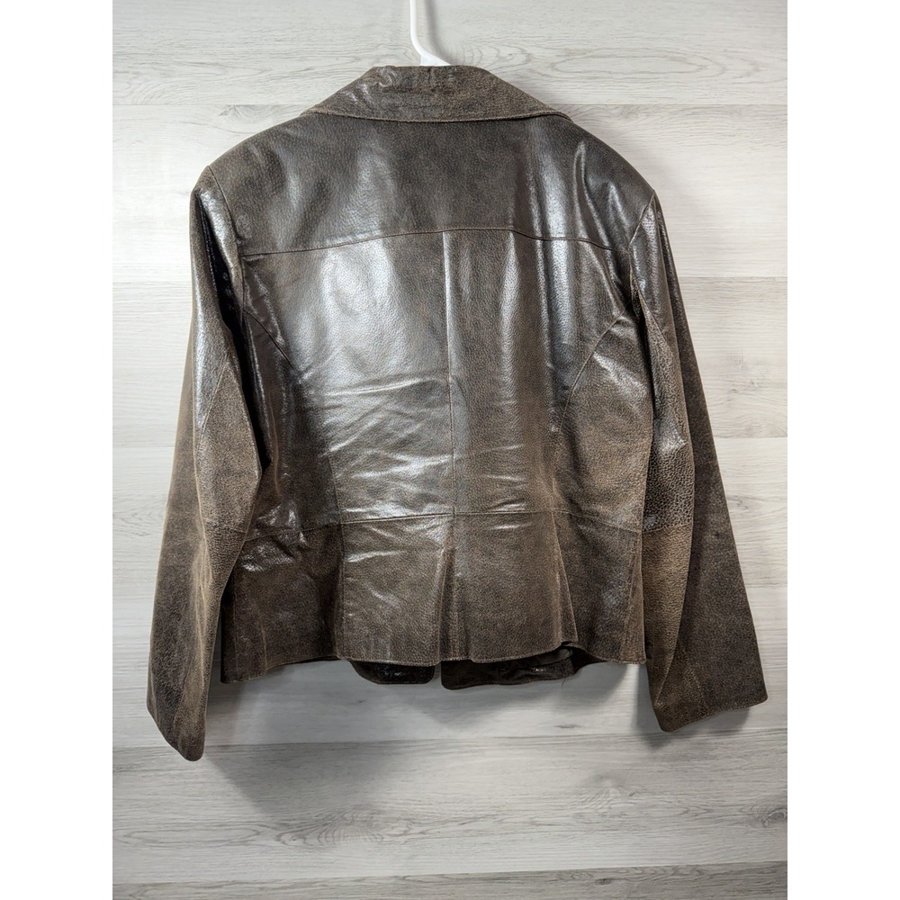 Vintage Wilsons Leather Maxima Jacket Size XL Brown Distressed Genuine Leather - Picture 2 of 4